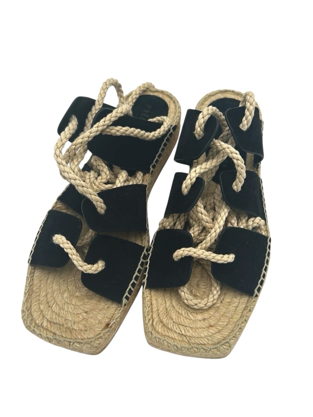 Freda Salvador Women's Lucy Espadrille Ankle Tie Sandals Size 9 with Box